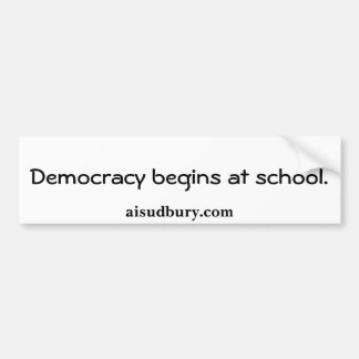 Demokrati börjar på skolar., aisudbury.com bildekal