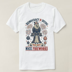 Demokrati Dödande Örn Liberty Bell Fyrverkerier  T Shirt