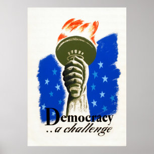 Demokrati ... en utmaning poster