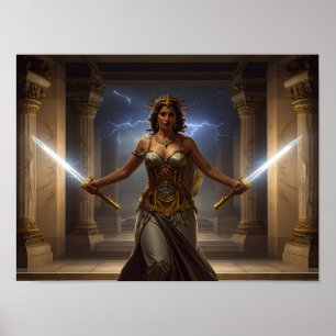 Demokrati Forsvarare Dam Liberty SciFi Fantasy Kon Poster