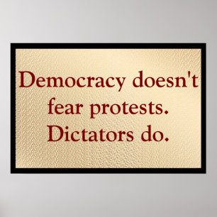 Demokrati fruktar inte protester poster