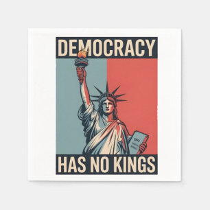 Demokrati Har Inga Kungar Frihetsstatus Amerikan Pappersservett