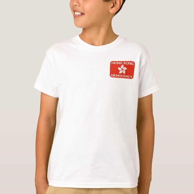 Demokrati Hongkong Flagga T Shirt (Framsida)