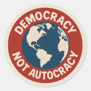 DEMOKRATI INTE AUTOCRACY RUNT KLISTERMÄRKE