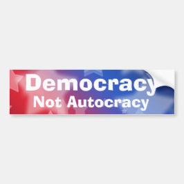 Demokrati Inte Autokrati Bildekal
