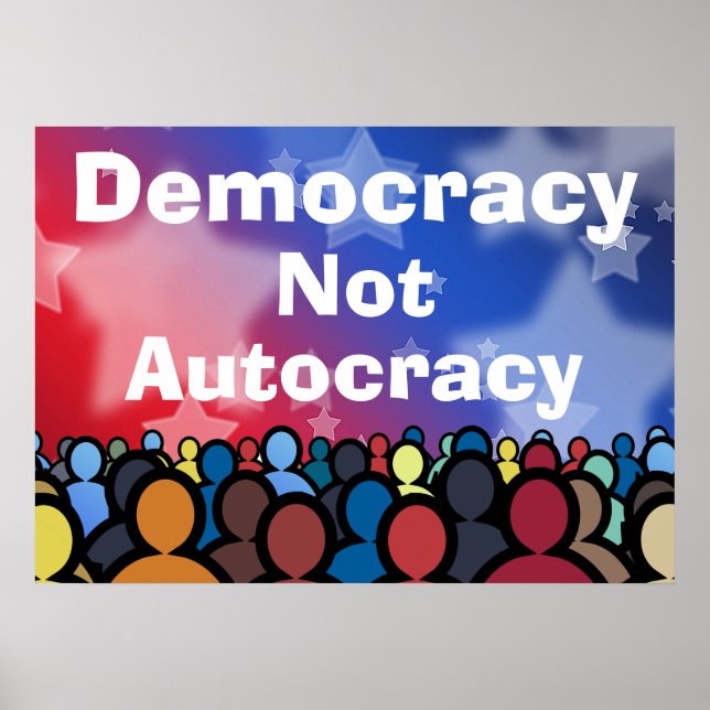 Demokrati Inte Autokrati Poster (Framsidan)