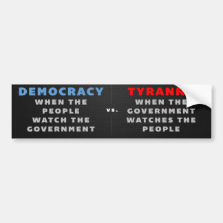 Demokrati kontra Tyranny Bildekal