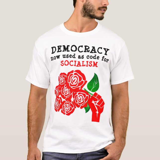 Demokrati (ljus) t shirt (Framsida)