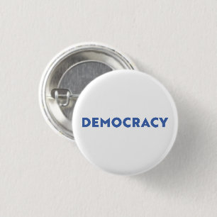 Demokrati modern typografi - minimalistisk blåvit knapp