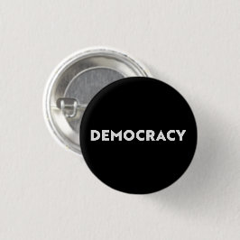 Demokrati modern typografi minimalistisk vit svart knapp