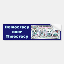 Demokrati över theocracyen bildekal
