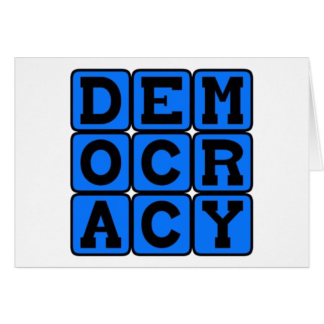 Demokrati, politiskt system hälsningskort (Framsidan Horizontal)