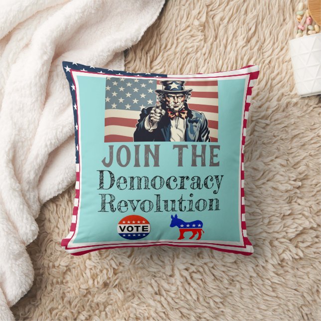 Demokrati Revolution Dekorativ kudde (Filt)