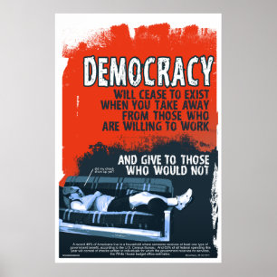 Demokrati ska upphörning (24x36) poster