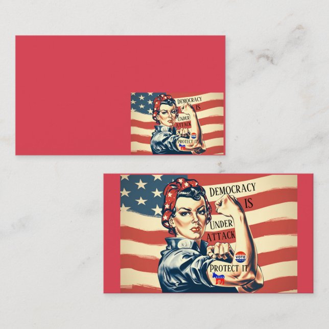 Demokrati/Skydda det IT-Affärskortet Visitkort (Fram/baksida)