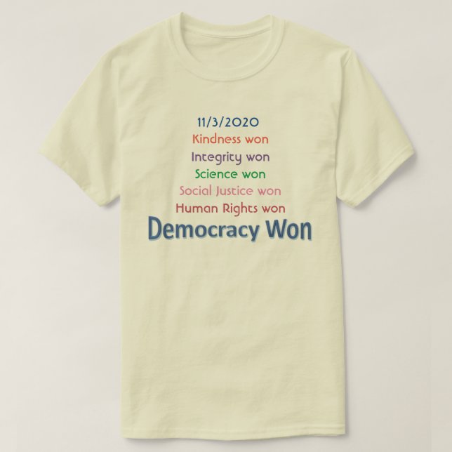 Demokrati Won T-Shirt (Design framsida)