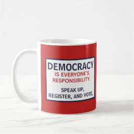 Demokratiansvar Tala uppåt Registrera omröstning Kaffemugg