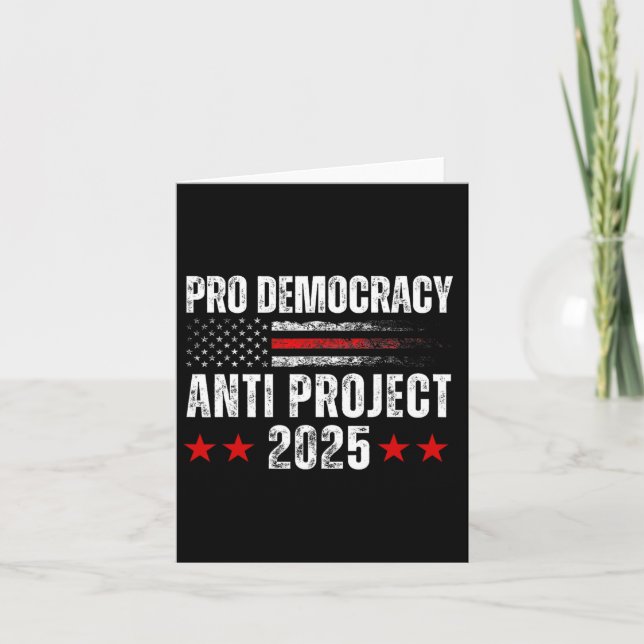 Demokratiantiprojekt 2025 Stoppa Project 2025 Anti Kort (Framsida)