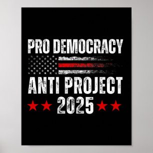 Demokratiantiprojekt 2025 Stoppa Project 2025 Anti Poster