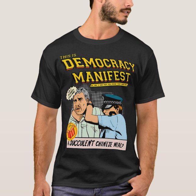 Demokratimanifestet - Retro T Shirt (Framsida)