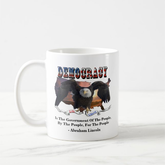 DEMOKRATIN är folkstyret Kaffemugg (Vänster)