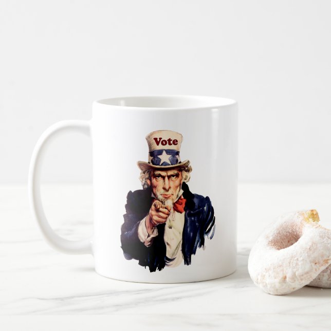 Demokratin är på tapeten 2026 kaffemugg (Med munk)