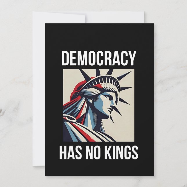 Demokratin har ingen Kung Librety Status USA Inbjudningar (Framsida)
