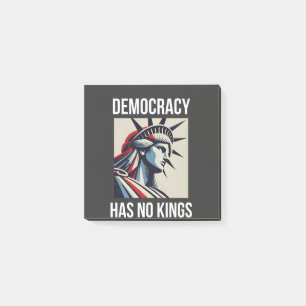 Demokratin har ingen Kung Librety Status USA Post-it Block