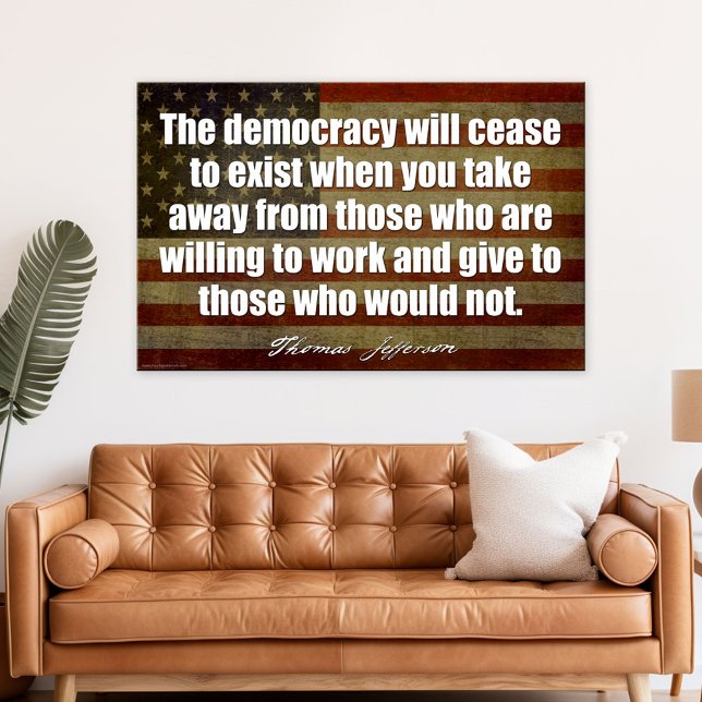 Demokratin kommer att upphöra.. poster (Patriotic Poster)