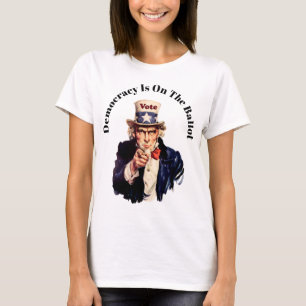 Demokratin står på spel 2026 t shirt