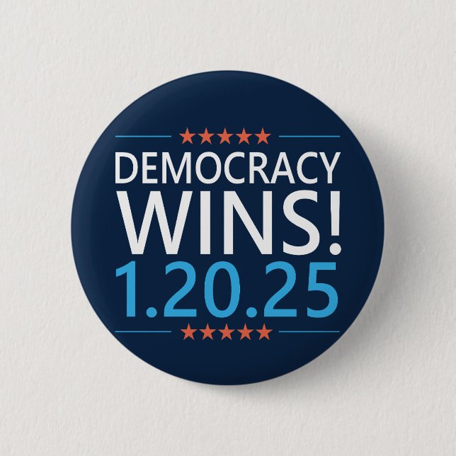 Demokratin Vinner Kamala Harris 1.20.25 Knapp (Framsida)