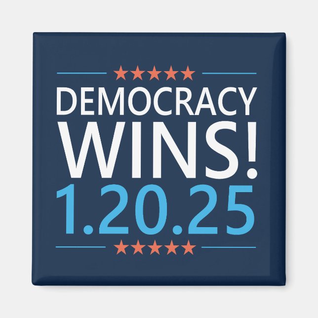 Demokratin Vinner Kamala Harris 1.20.25 Magnet (Framsidan)