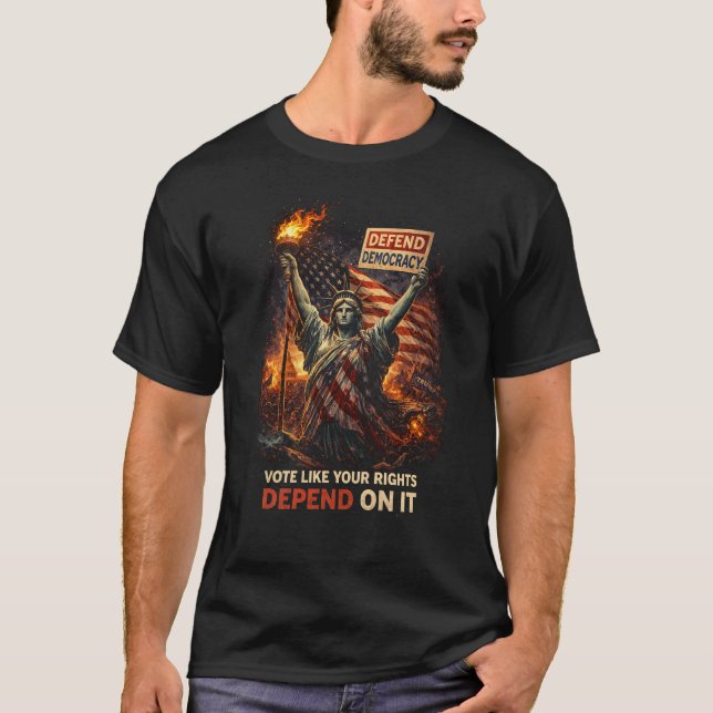 Demokratins fackla t shirt (Framsida)