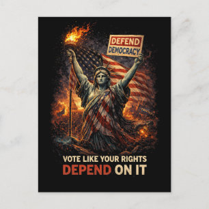 Demokratins fackla vykort