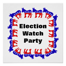 Demokratins valövervakare i Party Perfect Poster