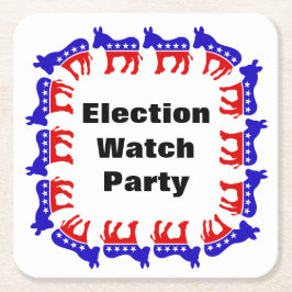 Demokratins valövervakare i Party Underlägg Papper Kvadrat