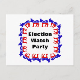 Demokratins valövervakare i Party Vykort