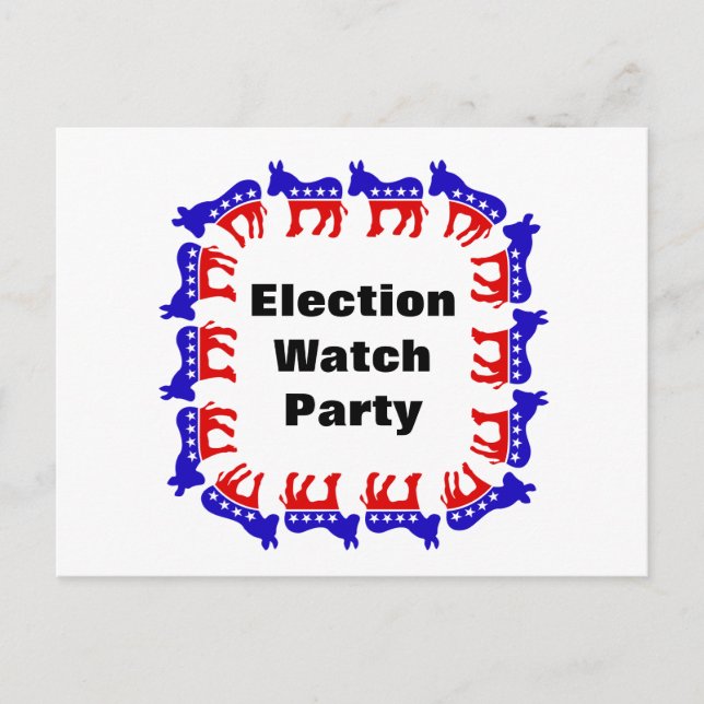 Demokratins valövervakare i Party Vykort (Framsida)