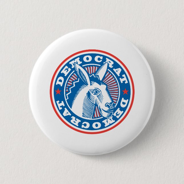 demokratisk åsna knapp (Framsida)