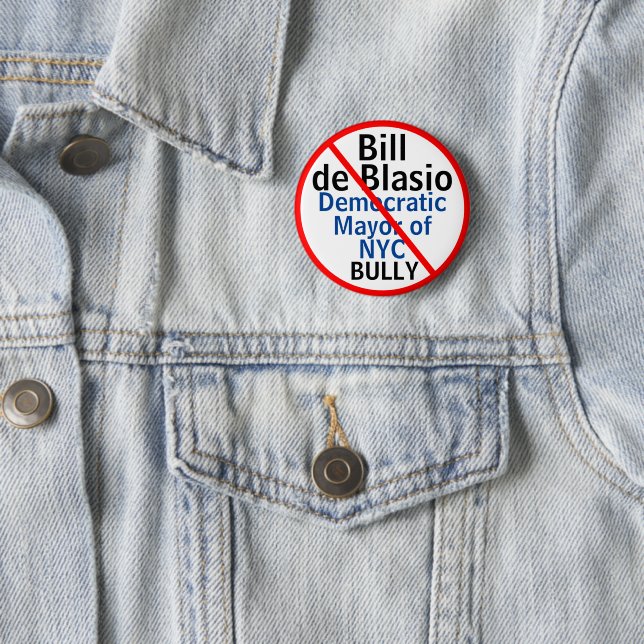Demokratisk Bill de Blasio NYC Borgmästare eller R Knapp (In Situ)
