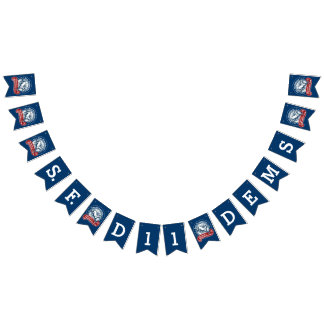 Demokratisk Bunting för klubb D11 Vimplar