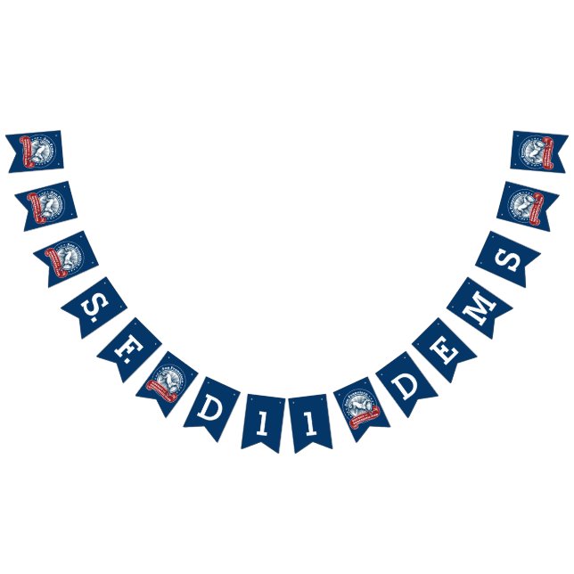 Demokratisk Bunting för klubb D11 Vimplar (Alla)