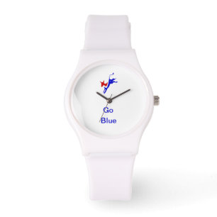 Demokratisk Donkey och Go Blue White Watch Armbandsur
