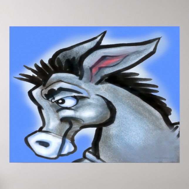Demokratisk Donkey Poster (Framsidan)