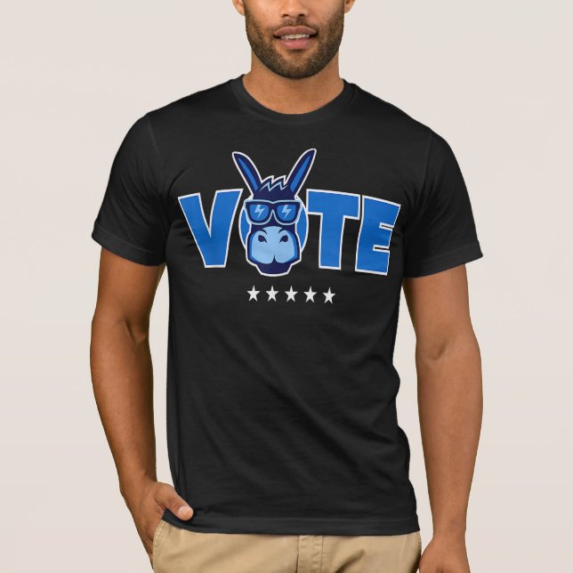 demokratisk donkey vote 2020 t shirt (Framsida)
