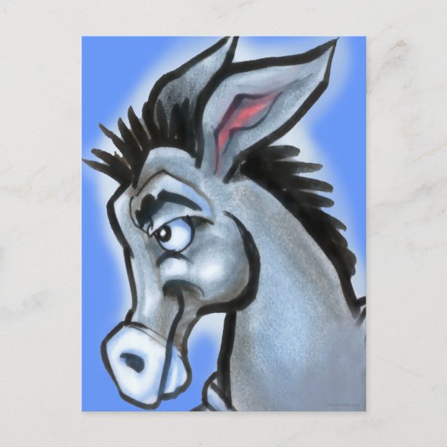 Demokratisk Donkey Vykort (Framsida)