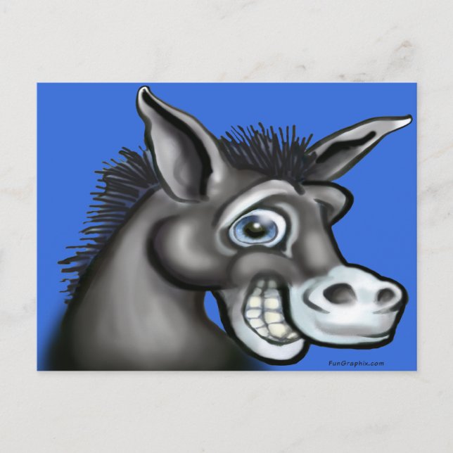 Demokratisk Donkey Vykort (Framsida)