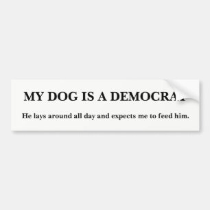 Demokratisk Hund Bildekal
