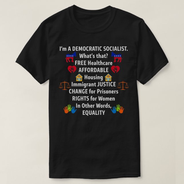 Demokratisk jämlikhet t shirt (Design framsida)