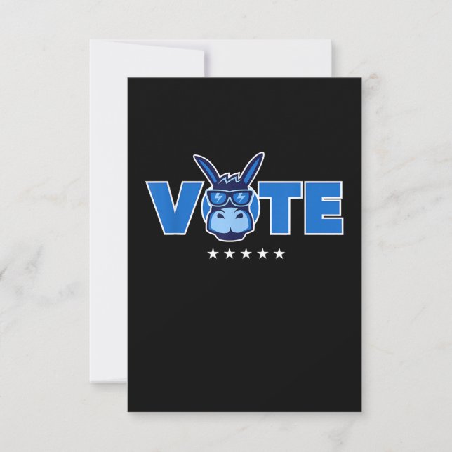 Demokratisk omröstning om Donkey 2020 Tack Kort (Framsida)
